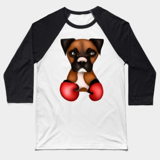 Cute Boxer Drawing Baseball T-Shirt